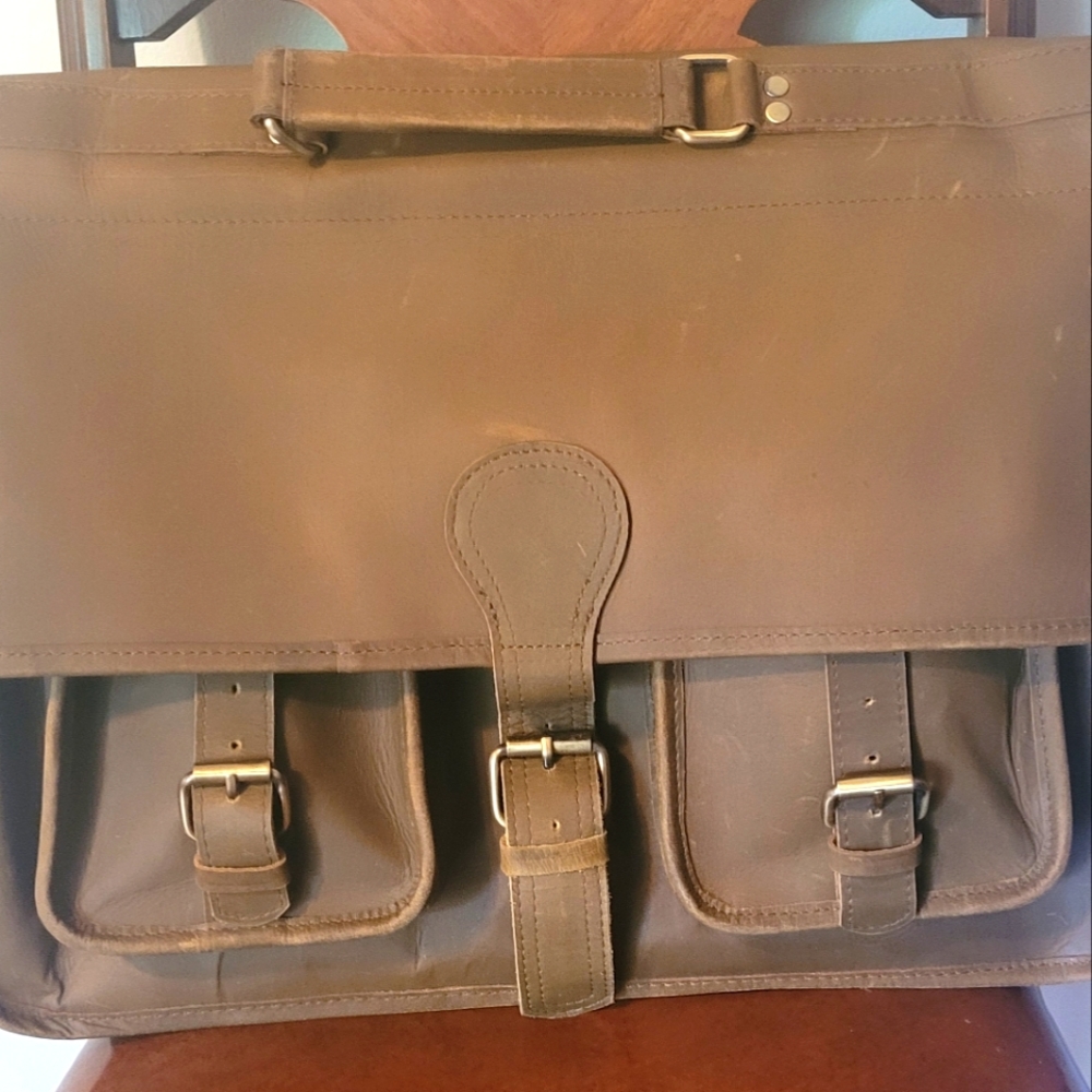 Emerson Pacific Buffalo Leather Briefcase NWT